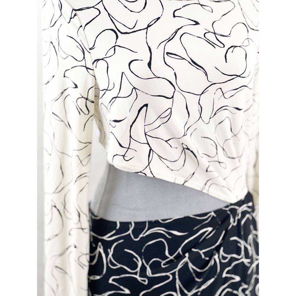 Topshop Long Sleeves Midi Dress Size 12 - Picture 4 of 11